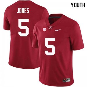 NCAA Youth Alabama Crimson Tide #5 Cyrus Jones Stitched College Nike Authentic Crimson Football Jersey MU17A24ZE